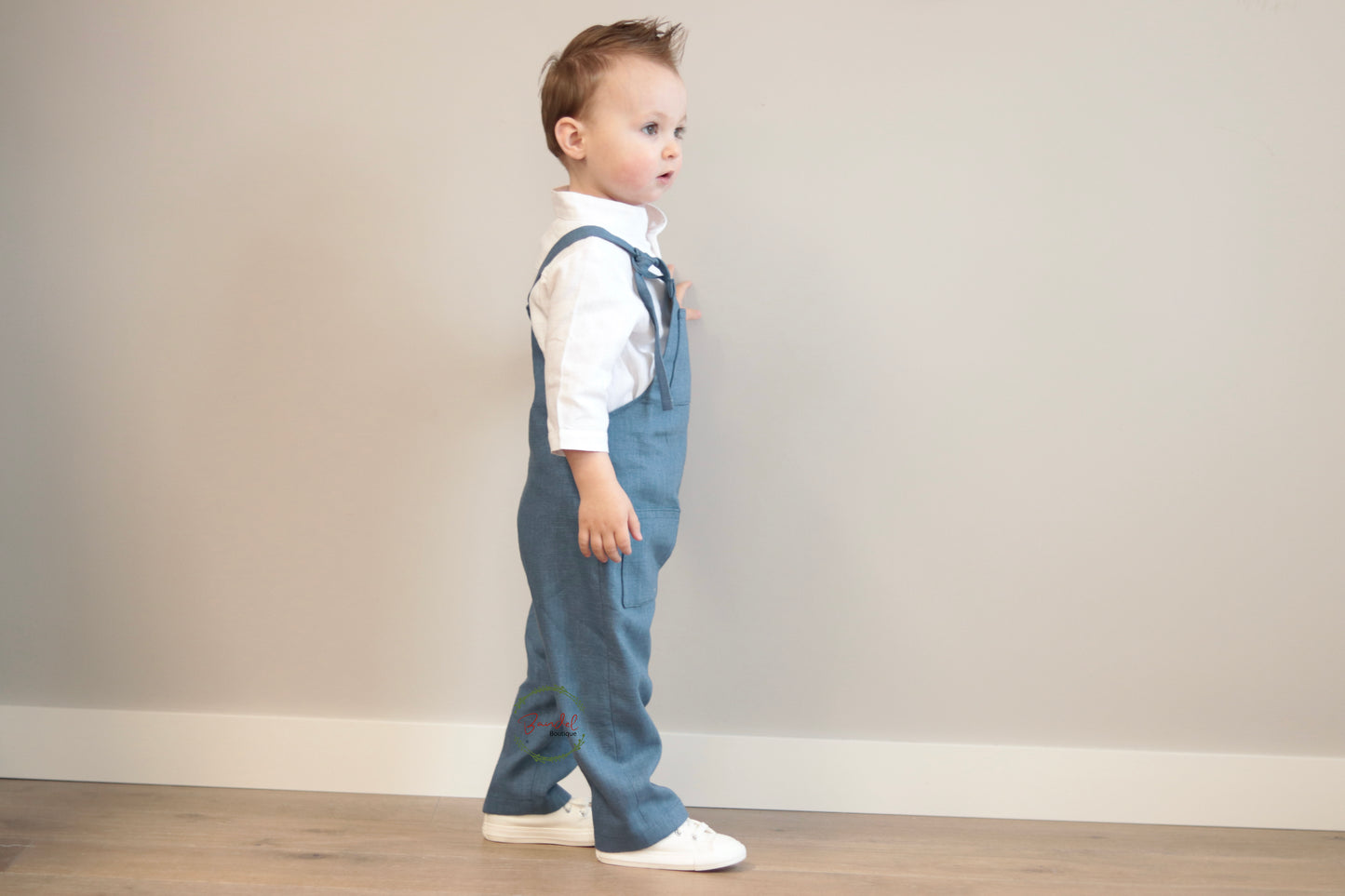 Linen Amsterdam Dungarees Vintage- blue