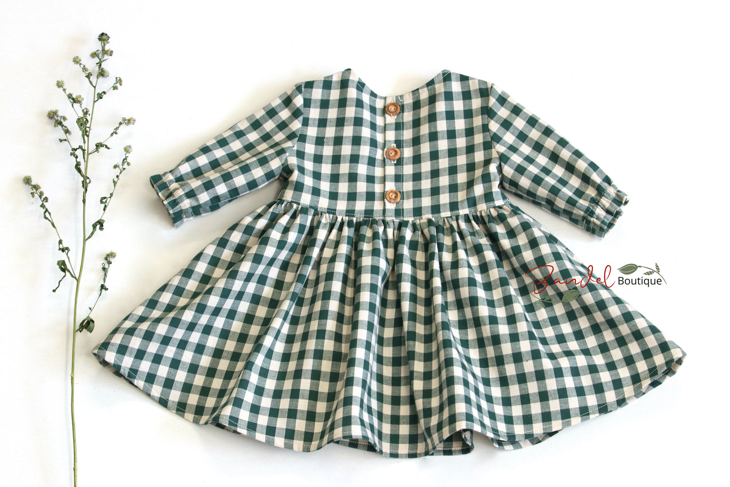 Emma, Green Gingham Dress