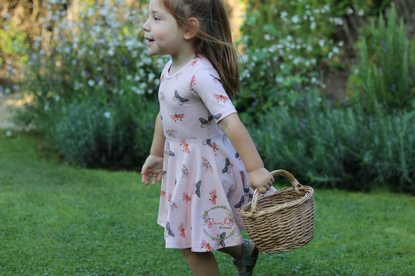 Butterfly Powder Twirly Dress