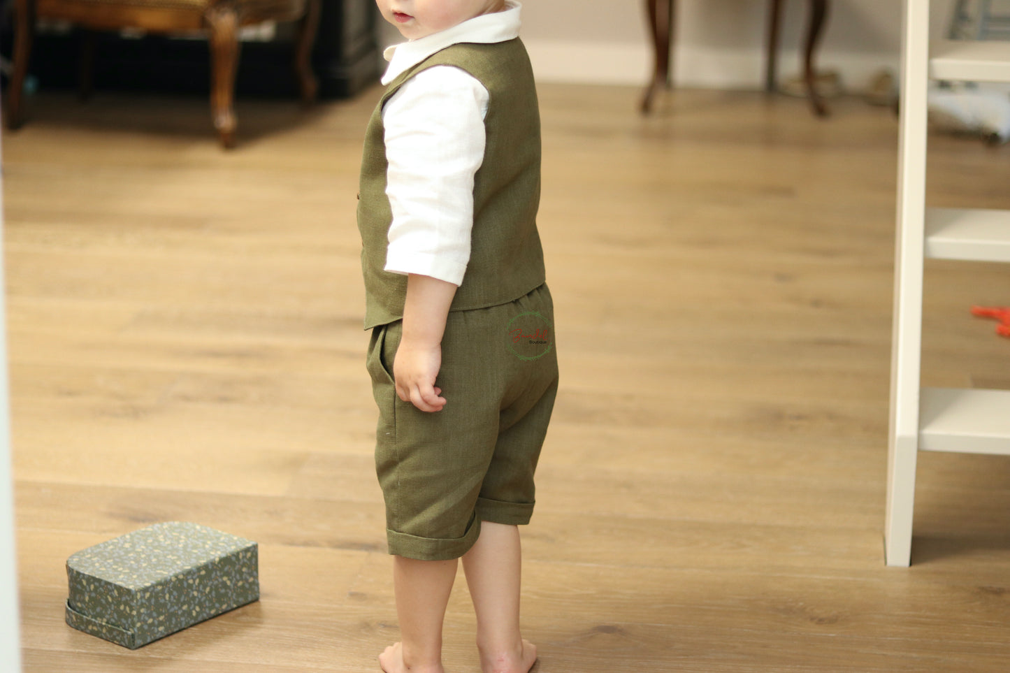 Sage -Green Short Pageboy Outfit