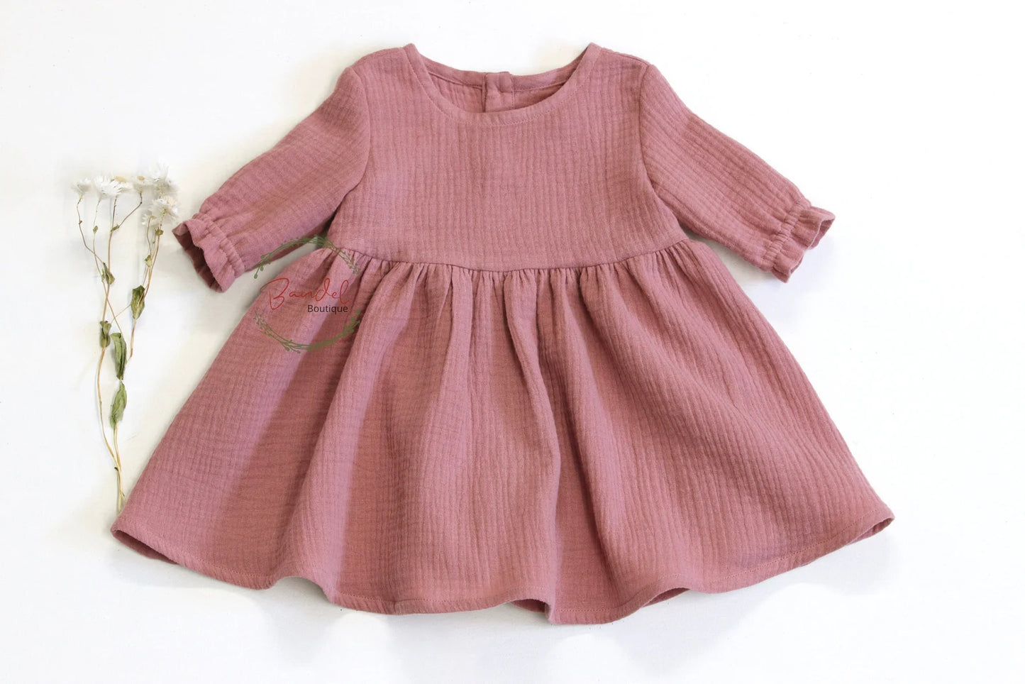 Old- pink muslin girl dress 