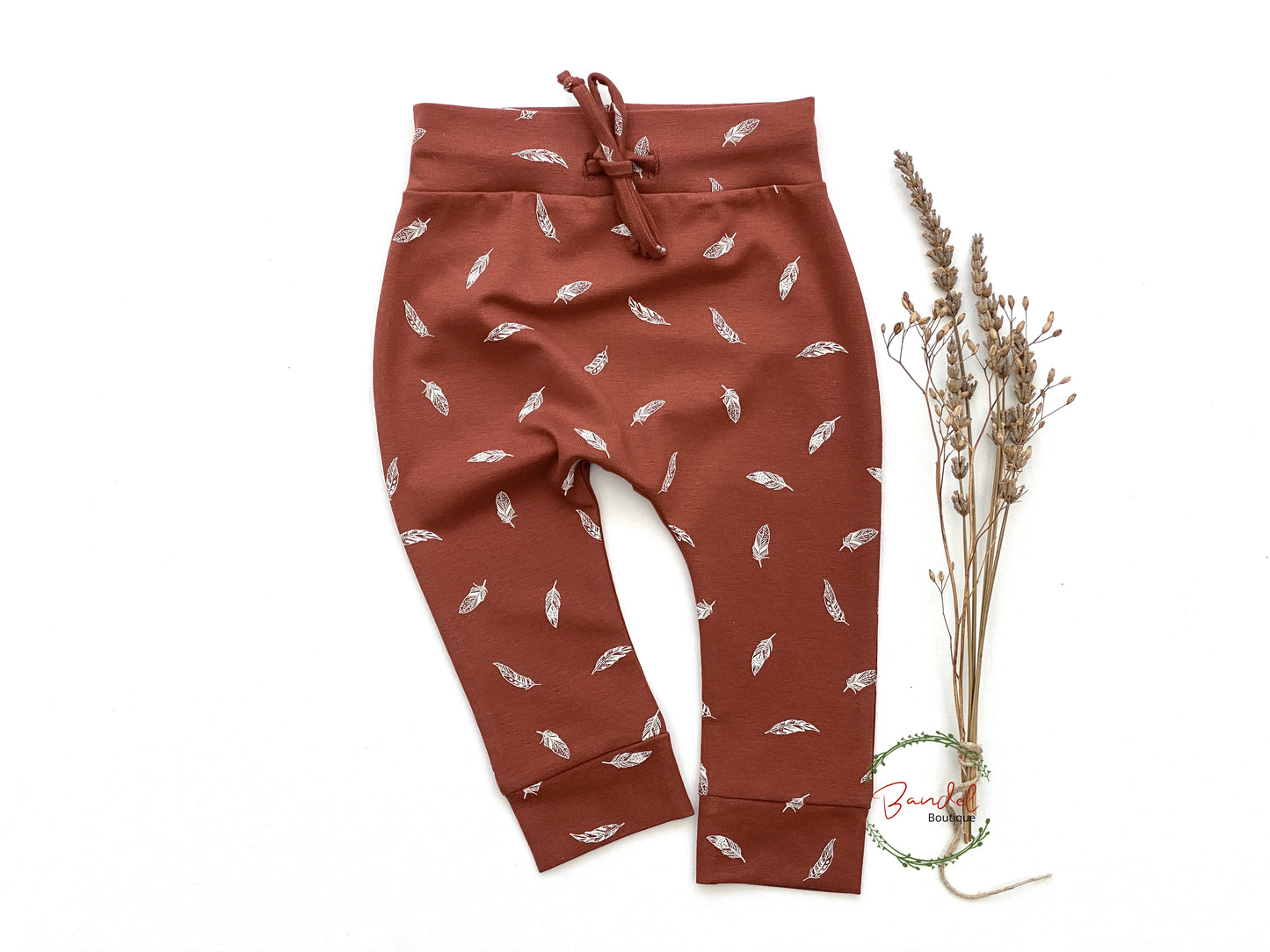 Feathers Leggings With Drawcord